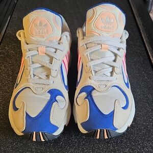 adidas Yung-1 Clear Orange Royal Men's Crystal White Low Top Sneakers BD7654